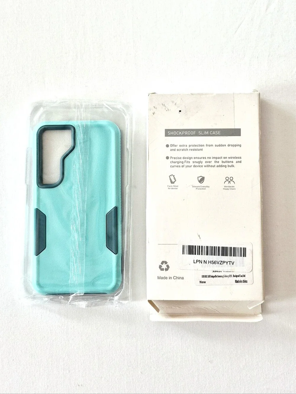 Samsung Shockproof Case for Galaxy S23 - Teal Accent With Screen Protector Kit